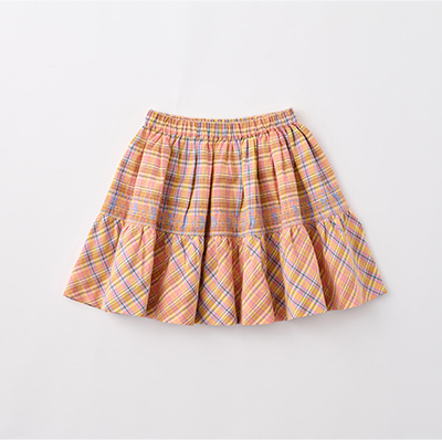 LILI et NENE キッズ BONJOUR 2023SS KIDS Skirt（Rainbow check ）8A