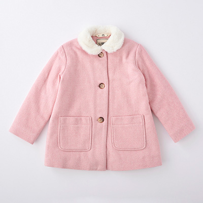 y9/16܂SALE 50%OFFzBONTON 2023AW KIDS SUZANNE MANTEAU FILLEiRAYURE ROSE j3A-6A