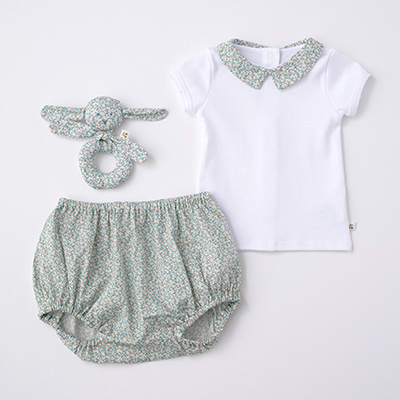 LILI et NENE ベビー BONPOINT 2024SS BABY COFFRET FLORIS（000 BLANC