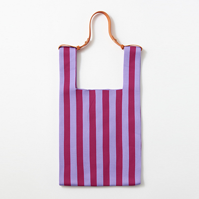 STICKY LEMON The Sticky Sis Club market bag | il sole | knitted stripes | Positano purple + sunset lilac
