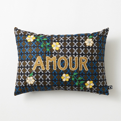 CSAO Embroidered cushion AMOUR