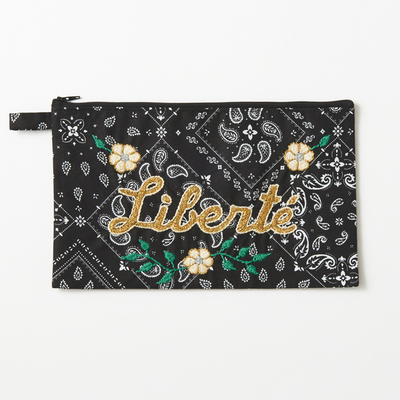 CSAO Embroidered clutch Liberte M