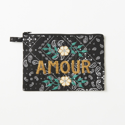 CSAO Embroidered pouch MM AMOUR