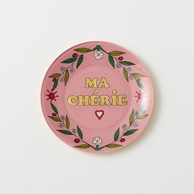 CSAO Dessert Hand painted plate - Pink - MA CHERIE