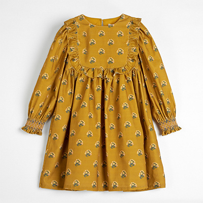 C'ERA UNA VOLTA 2024AW KIDS Olga DressiMSF Mustard Flowerj4A-8A