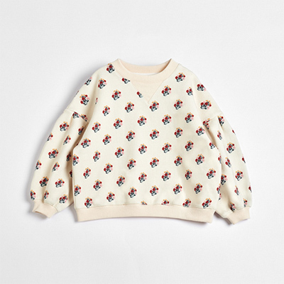 C'ERA UNA VOLTA 2024AW KIDS Mandy SweatshirtiCRF Cream Flowerj4A-8A