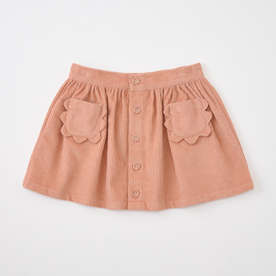 EMILE ET IDA 2024AW KIDS JUPE POCHES FLEURSiPOUDREj4A-6A