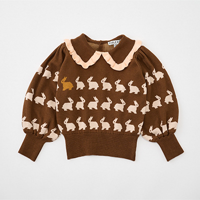 EMILE ET IDA 2024AW KIDS PULLOVER LAPINiLAPIN CACAOj2A-4A