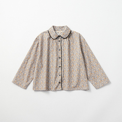 CARAMEL 2024AW KIDS AYLA SHIRTiLIBERTY PETAL FRILLj4A-6A