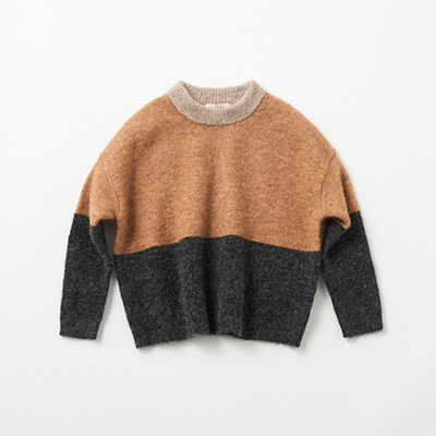 CARAMEL 2024AW KIDS DENA JUMPERiCHARCOAL/TAN/MINKjMi6A/8Aj