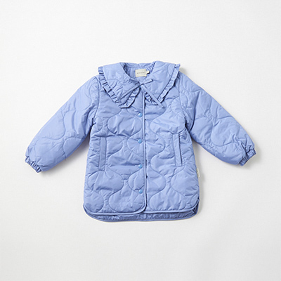 MIPOUNET 2024AW KIDS OLIVIA LONG QUILTED JACKETiQUILTED POLYESTER - LIGHT BLUEj6A-10A