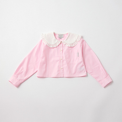 MIPOUNET 2024AW KIDS CAMILLE POPELIN BLOUSEiPOPELIN - PINKj6A-8A