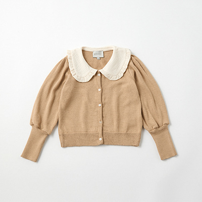 MIPOUNET 2024AW KIDS ISABELLA CARDIGANiKNITWEAR - BEIGEj8A-10A