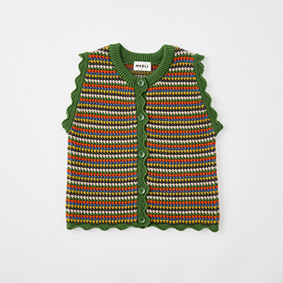 MABLI 2024AW KIDS PORTH VEST - MO / CHILD WOOL KNIT VESTiMONSTERA/Gj8A