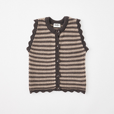 MABLI 2024AW KIDS PORTH VEST - UMB / CHILD WOOL KNIT VESTiUMBER/Fj6A