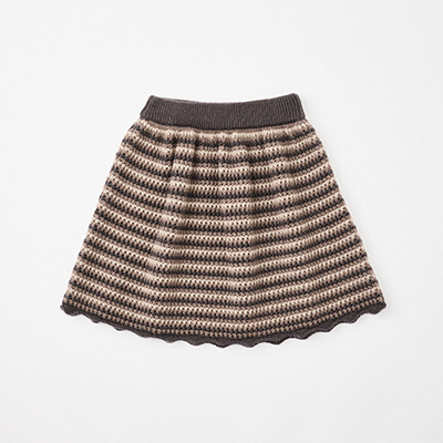 MABLI 2024AW KIDS PORTH SKIRT - UMB / CHILD WOOL KNIT SKIRTiUMBER/Fj6A