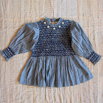 BONJOUR 2024AW KIDS HANDSMOCK BLOUSE ibluej4A-6A