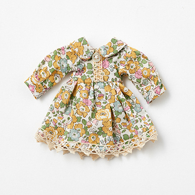 LES BONS ENFANTS PARIS LONG SLEEVE DRESS WITH ROUND OR GATHER COLLARiRound Collar/ Libertyj